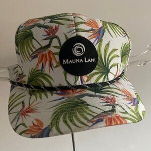 MAUNA LANI HAWAII RESORT LUXURY HOTEL SNAP BACK HAT BIRD OF PARADISE ADJUSTABLE